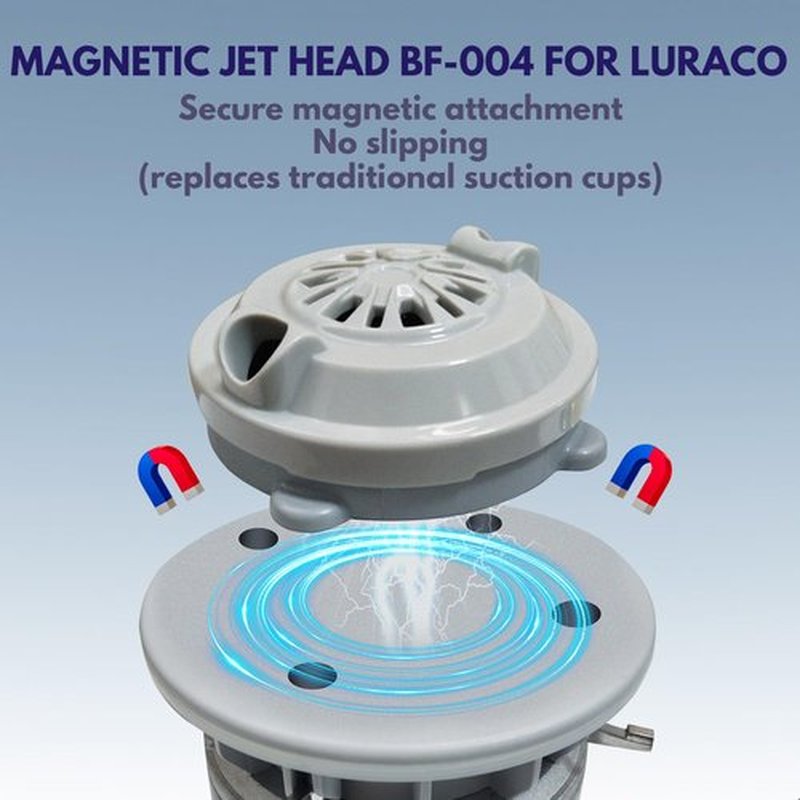 BF-004 Magnetic Pedicure Pipeless Jets, 4-Pin Pedicure Jet for LURACO BF-004 Pedicure spa Tubs Includes Propeller and Cap KONOVOLY-1 Pack