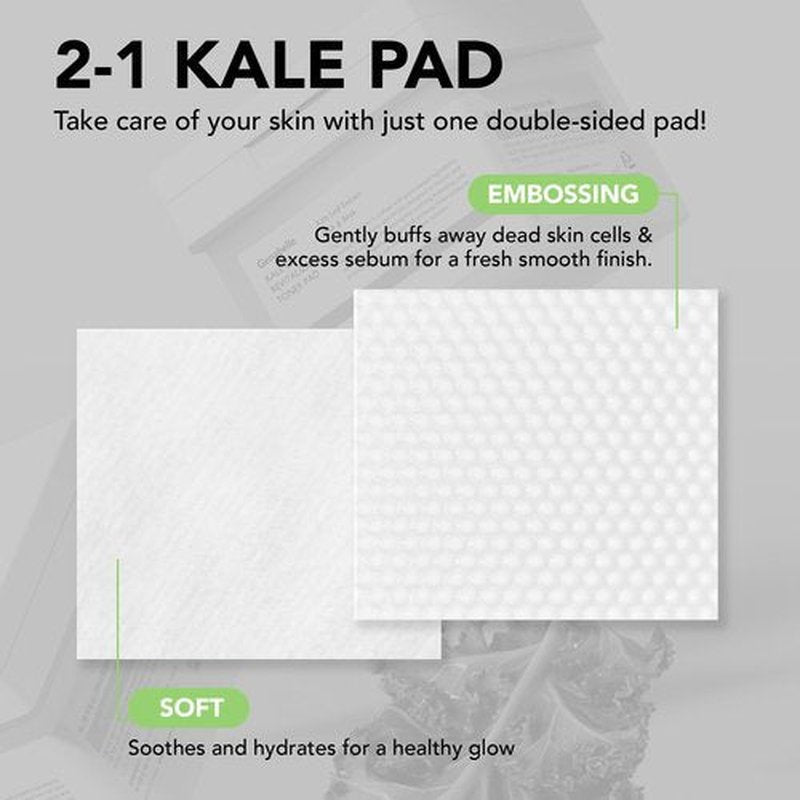 Genabelle Kale 82 Toner Pad - 60 Jumbo Sheets, AHA PHA Dead Skin Care Daily Hydrating Toner Pad exfoliating
