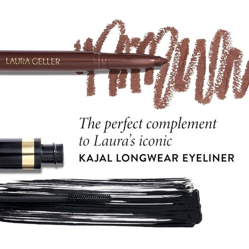 LAURA GELLER Kajal Longwear Mascara - Black | Volumizing & Lengthening, Smudge-Proof Formula
