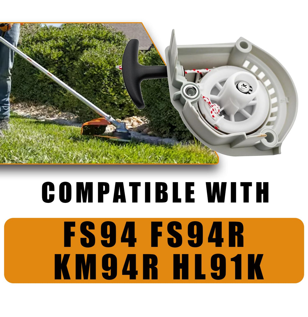 Adorih FS94 Recoil Rewind Starter - 4149 190 4001 - for Stihl FS94 FS94R KM94R HL91K HL94 HL94K KM94 HL91 FS94C FS94RC String Trimmer Replacement Part 4149-190-4001