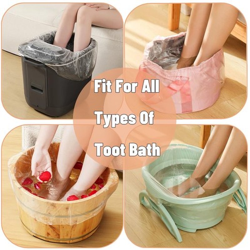 Swingers 160pcs Disposable Foot Tub Liner,Portable Bath Basin Bags, Foot Bath Liners,Spa Liners For Pedicure,Thin Large Foot Bath Liners Disposable for Pedicure Spa Home Hotel,21x25inch (160pcs)