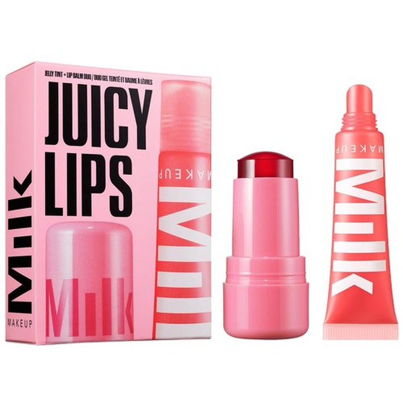 Milk Makeup Cooling Water Jelly Tint & Balm Set - Sheer Red Lip & Cheek Stain + Hydrating Gloss - Full Size 0.17 oz & 0.4 oz