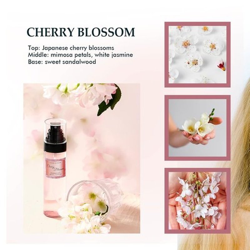 Clean-n-Fresh Body Spray - Women's Fragrance Mist Gift Set | Pack of 3, Cherry Blossom, 3.4 Fl Oz Each