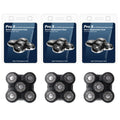 OXSITO 3 Pack 5-Head Replacement Blades for Remingtons XR7000 Balder Pro, Dual Track Flexing Cutters for Bald Head Shaving, Washable Electric Razor Spare Part