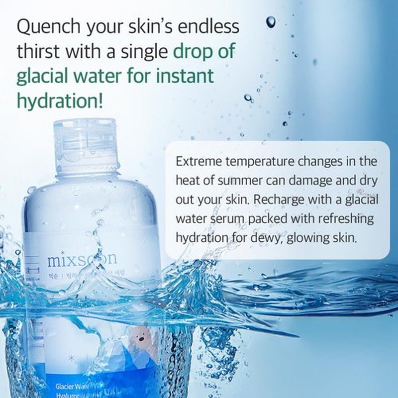 mixsoon Essential Glass Skin Duo Set - Bean Essence + Glacier Water Hyaluronic Acid Serum, Gentle Formula for Smooth, Radiant Skin 150ml / 5.07 fl. oz. Korean Glass Skin Care