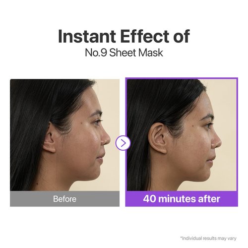 Numbuzin No.9+ NAD+ Bio Lifting Full Face Mask - Peptide & Collagen Firming Treatment | 4 Sheets + Lifting Band