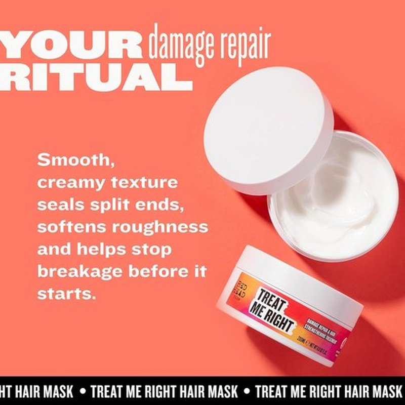 Bed Head by TIGI Treat Me Right Intensive Hair Mask, Deep Conditioning Treatment for Damaged Hair, 6.76 oz