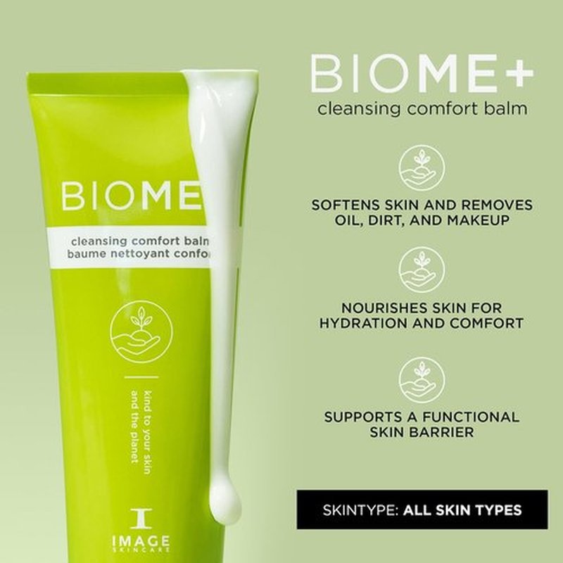 IMAGE Skincare BIOME+ Cleansing Comfort Balm - Gentle Microbiome-Friendly Cleanser, Reduces Moisture Loss