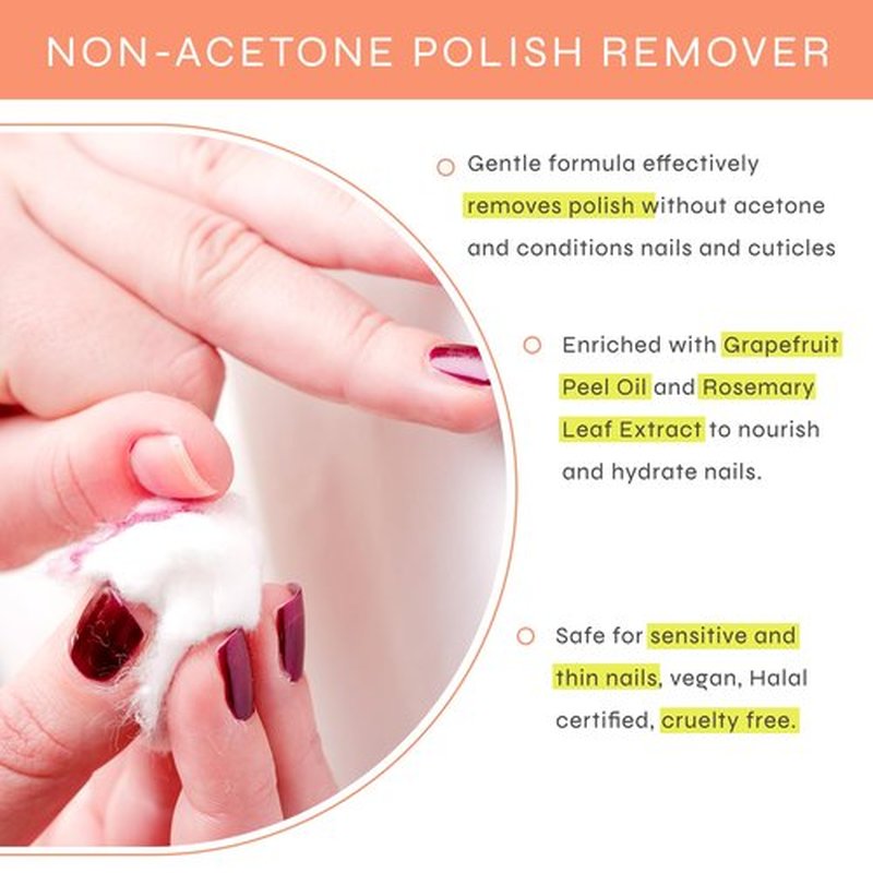 Dr. Dana Non Acetone Nail Polish Remover - Conditions and Hydrates to Prevent Brittle and Dry Nails - Non Toxic with Light Natural Scent