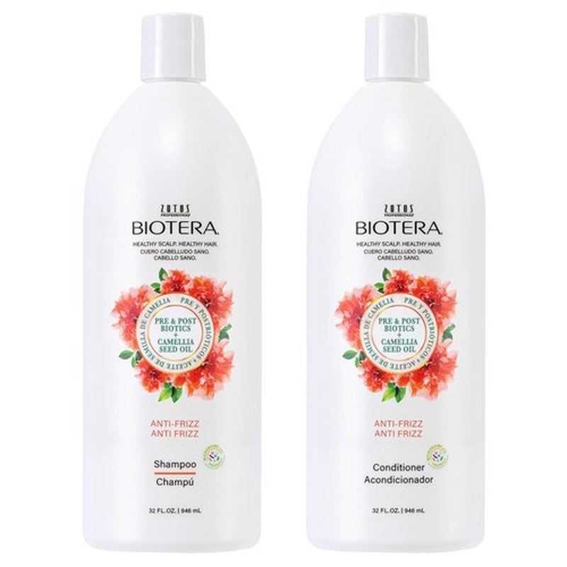 Biotera Anti Frizz Smoothing Shampoo - Smooths Frizzy Hair | Microbiome Friendly & Vegan | Color-Safe