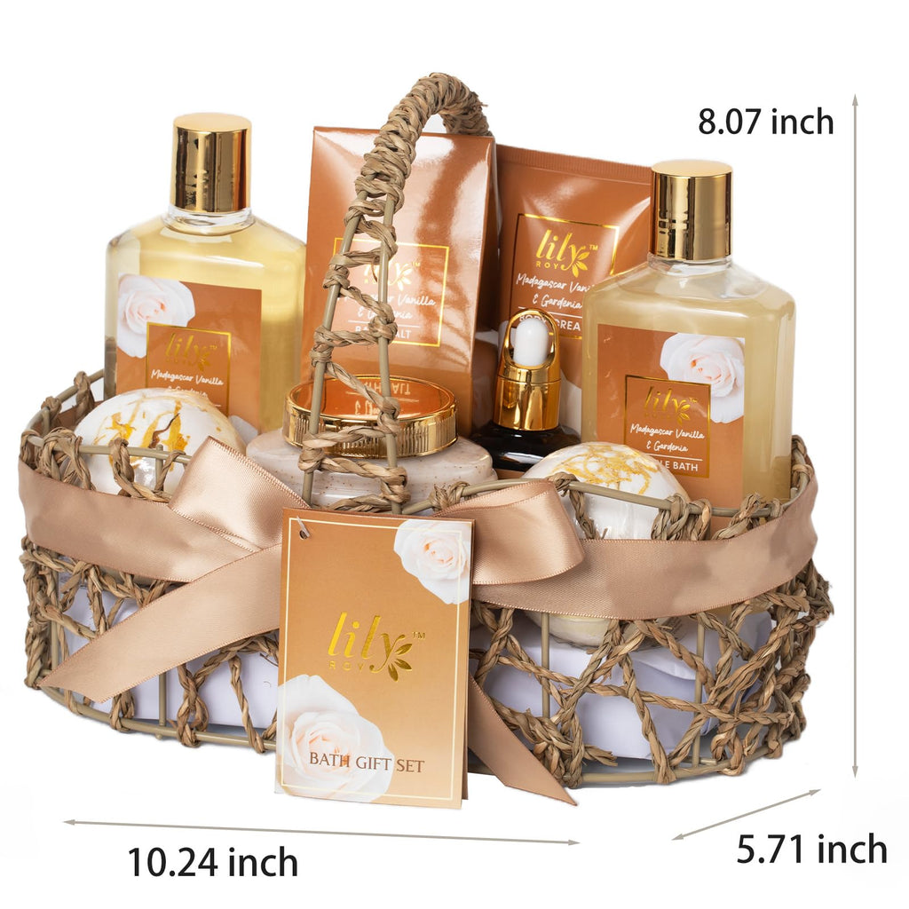 9Pcs Spa Gifts Set Birthday Gift Spa Kit Vanilla Spa Gift Baskets for Women