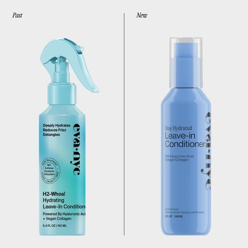 Eva NYC Hydrating Leave-In Conditioner Spray - Hyaluronic Acid + Vegan Collagen - Detangler + Heat Protectant - Lightweight Formula - Hydrating Deep Conditioner for Dry Hair - Jasmine Scent - 5 fl oz