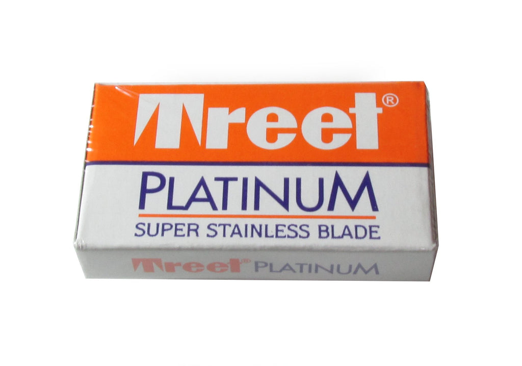 100 Treet Platinum Super Stainless Double Edge Razor Blades - New Space Saving Format