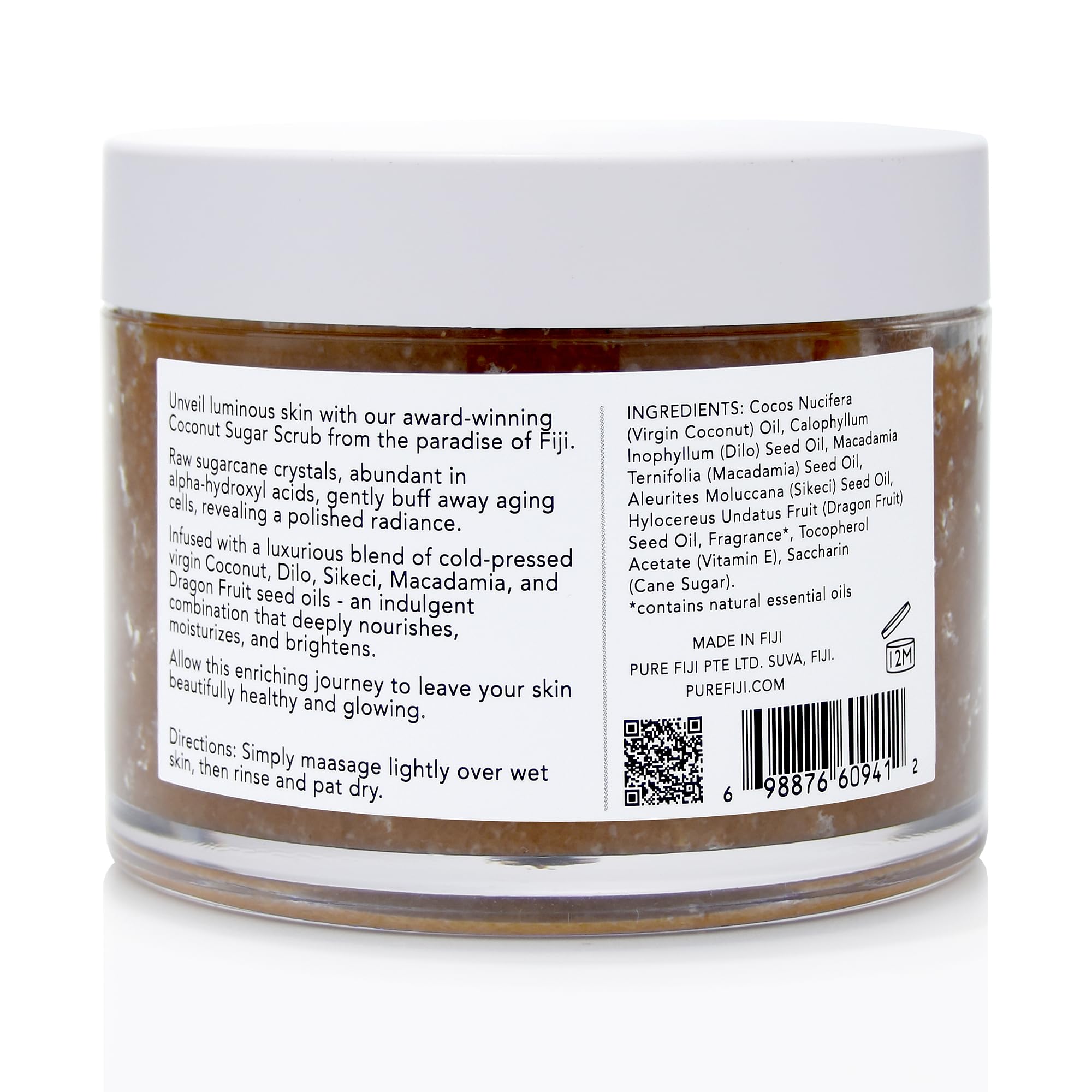 Pure Fiji Coconut Sugar Body Scrub, Coconut (10.14oz/300ml)