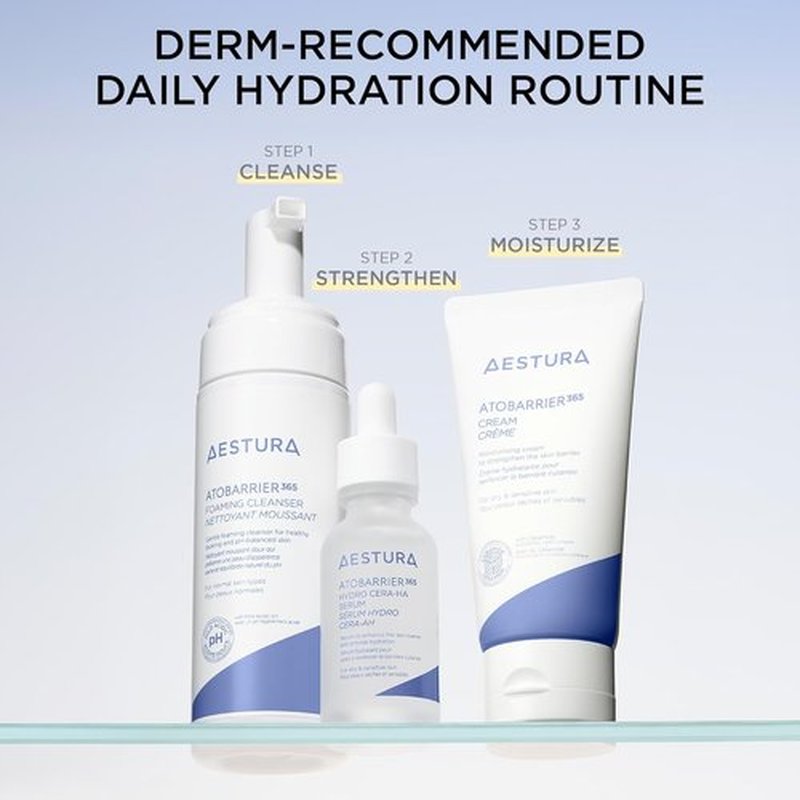 AESTURA ATOBARRIER365 Gentle pH-Balanced Foaming Cleanser - Hydrating Formula with Ceramides | 150ML / 5.07 oz for Dry Skin