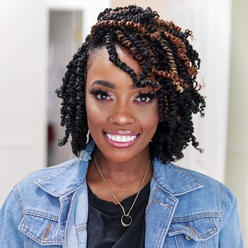 ToyoTress Tiana Passion Twist Hair - 10 Inch Combo Packs(1B-6P+T27-1P-T30-1P) Passion Twist Crochet Hair, Pre-Looped Pre-Twisted Synthetic Braiding Hair Extension (10 Inch, 1B-6P+T27+T30-1P)
