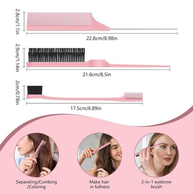 Skiennix Curl Defining Brush - Curly Hair Tool for Effortless Styling & Reduced Pulling | Pink