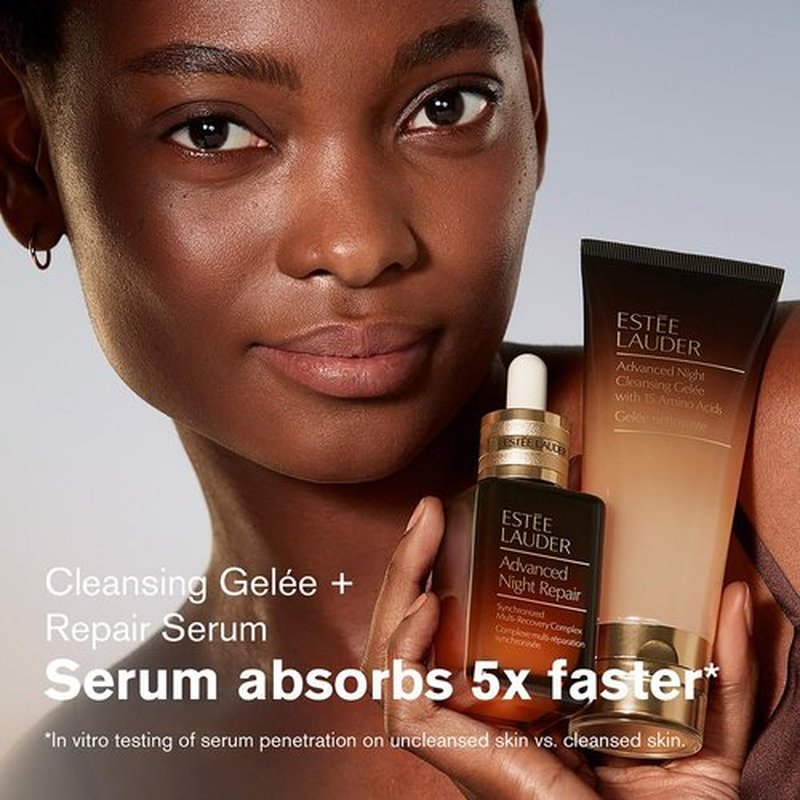 Estée Lauder Advanced Night Repair Essentials Set - Travel Size Foaming Cleanser, Serum & Eye Gel with Hyaluronic Acid
