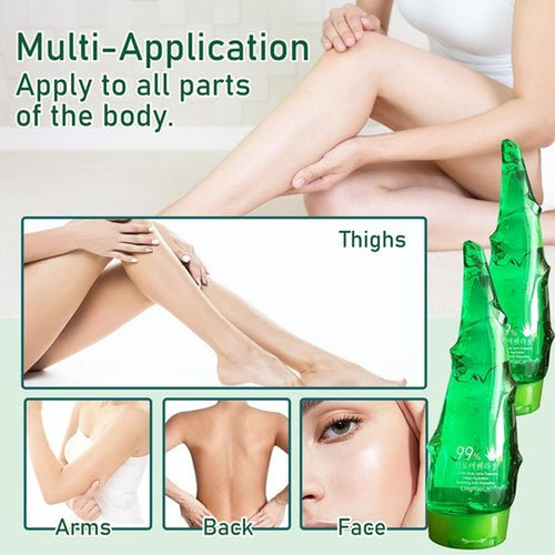 2PCS Aloe Vera Gel for Face & Body,Hydrating Travel Size Pure Aloe Vera Gel Face Moisturizer for All Skin Type,No-sticky Long Lasting Refreshing Moisturizing Fast Absorbing Aloe Cream Gel,8.81 oz