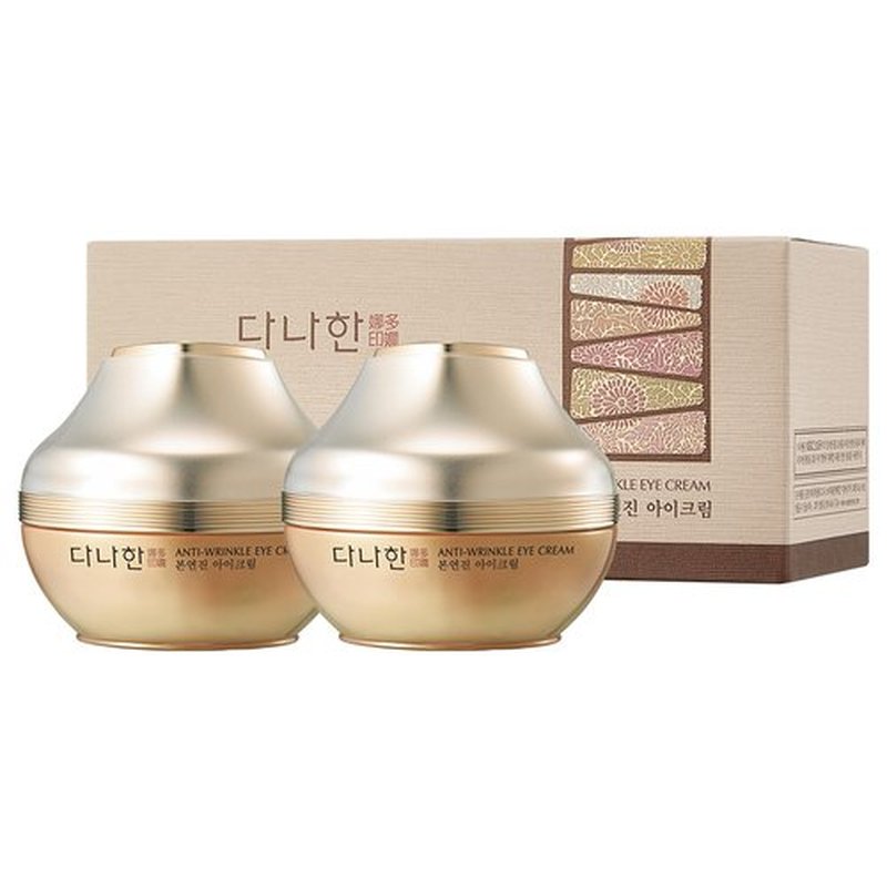 Danahan Bon Yeon Jin Red Ginseng Eye Cream Duo Set (2 Pack, Total 60 mL) – Korean Under-Eye Care | Helps Reduce the Look of Dark Circles & Fine Lines | Ceramide + Shea Butter