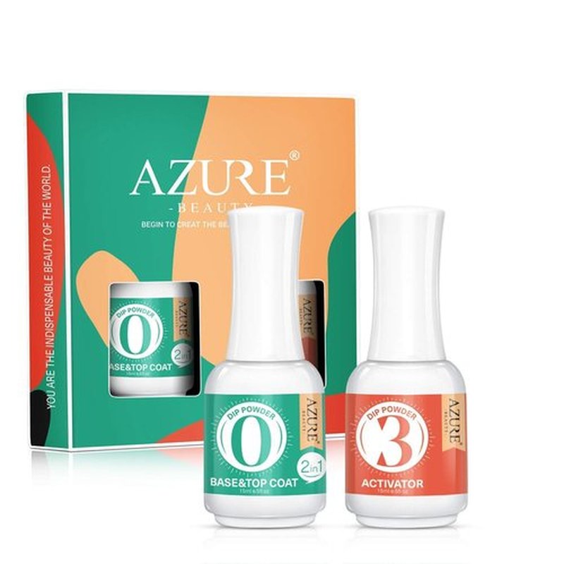 AZUREBEAUTY 10 Colors Dip Powder Nail Starter Kit Green Glitter Dipping Powder Christmas Colors System Essential Kit with Base Top Activator Coat