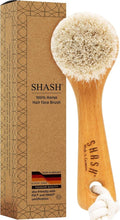 SHASH Since 1869 Exfoliating Face Brush - Handcrafted Sustainable Scrub for Glowing Skin | Medium Horse Hair Bristle