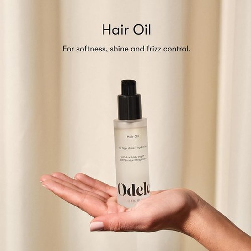 Odele Hair Oil - Lightweight Frizz Control with Baobab & Argan Oils | Shine & Hydration for All Hair Types, 1.7 Fl Oz