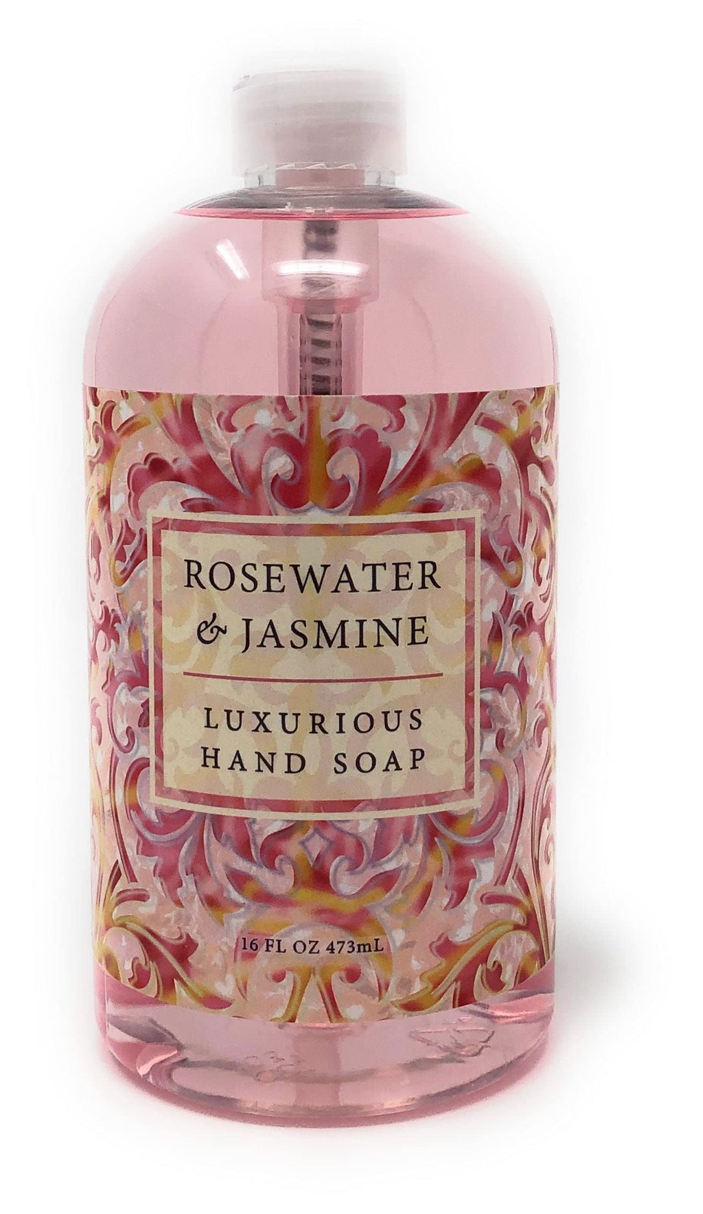 Greenwich Bay Trading Company Luxurious Hand Soap, Rosewater & Jasmine. 16 Fl Oz (R2Y015)