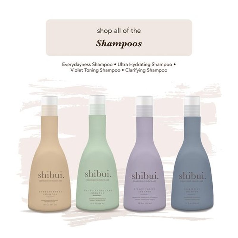 SHIBUI Violet Toning Shampoo, Neutralizes Brassiness with Acai Oil & Hibiscus, for Blonde, Highlighted, & Silver Hair, 12 Fl Oz