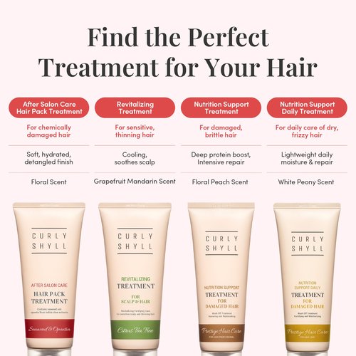 CURLYSHYLL After Salon Care Hair Pack Treatment, Deep Conditioning Hair Mask with Lightweight Finish, No Greasy Buildup for Daily Use, 200ml