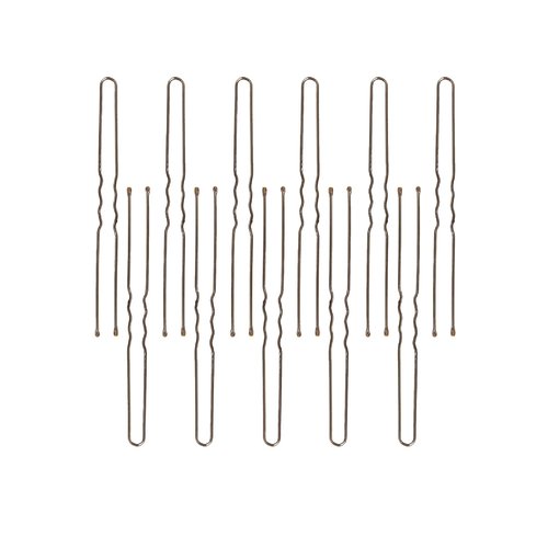 ForPro Professional Collection Hair Pins - 320 Count, Brown, 3" Length, Non-Damaging & Crimped
