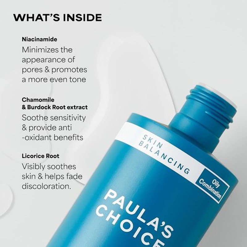 Paula's Choice SKIN BALANCING Face Toner - Pore-Reducing Niacinamide Formula for Oily & Combination Skin | Hydrates & Controls Oil