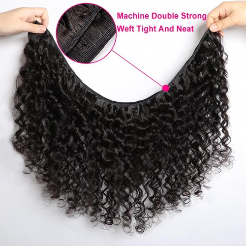 15A Burmese Deep Wave Bundles Human Hair 22 Inch 1 Bundle Tangle Free Unprocessed Brazilian Virgin Hair Weft with Spiral Curly End for Women Deep Wave Human Hair Weft Extensions