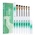 Shine Chance 6 Pcs Nail Brushes Set, Kolinsky Nail Art Brush, Art Design & Polish Mistake Cleaning Manicure Tools for Women - Acrylic Application (Sizes 2, 6, 8, 10, 14, 16)