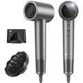 slopehill 110,000 RPM Professional Hair Dryer - 0.8lb Ultra-Lightweight, 2 Billion Ion Technology for 98% Frizz Reduction, AI Smart-Temp Control, Magnetic Attachments for All Hair Types (Dark Grey)