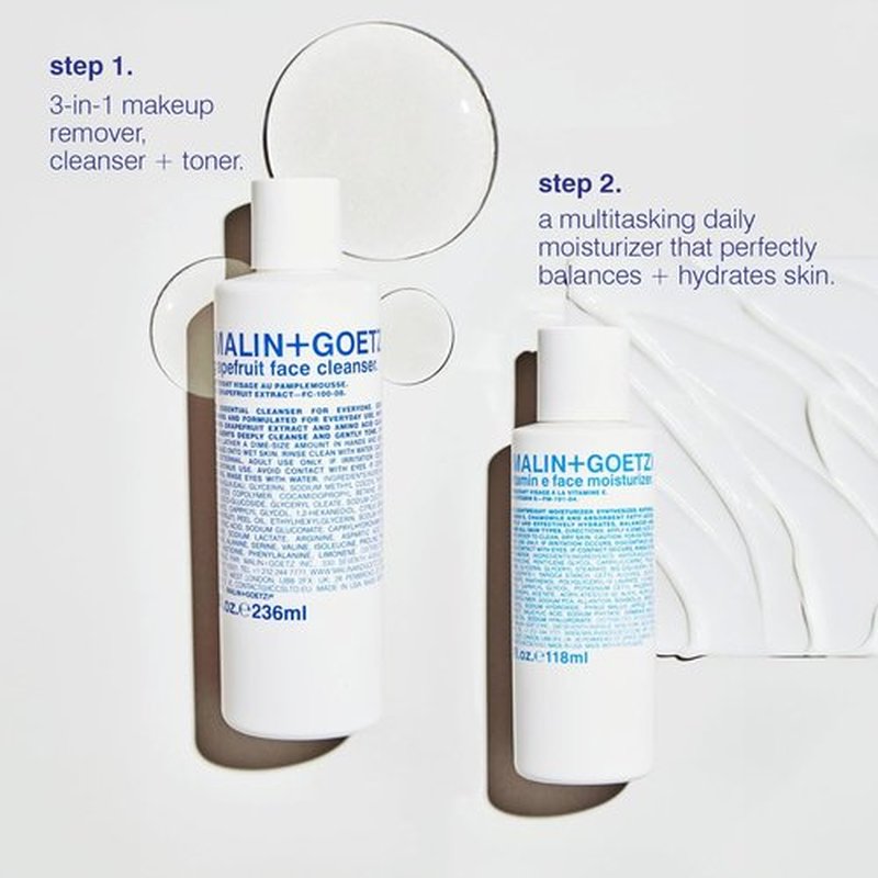 MALIN+GOETZ Grapefruit Face Cleanser - Gentle 3-in-1 Foaming Gel with Vitamin-Rich Grapefruit | Purifies & Brightens | Vegan (8 Fl Oz)