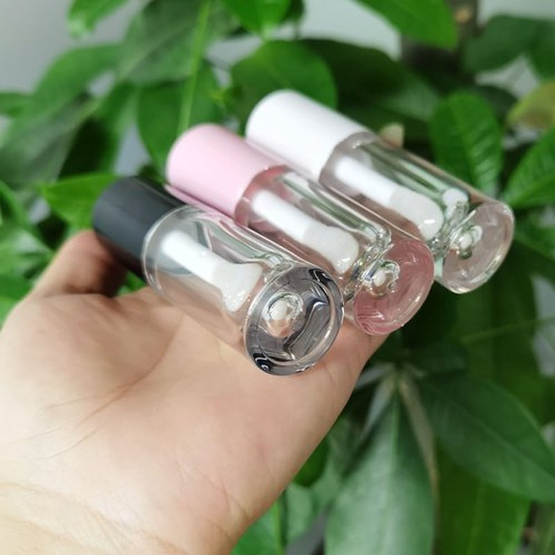 COSIDEA 14pcs Empty 6ml big doe foot wand Chunky lip gloss tubes for DIY lipgloss,Pink round lipgloss containers tubes with thick wand (Pink)