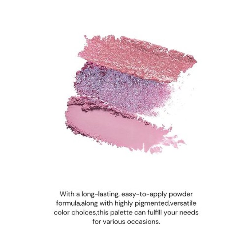 Flower Knows Violet Strawberry Rococo Eyeshadow Palette - 5 Blendable Shades for Cute Eye Makeup | 0.21 Oz