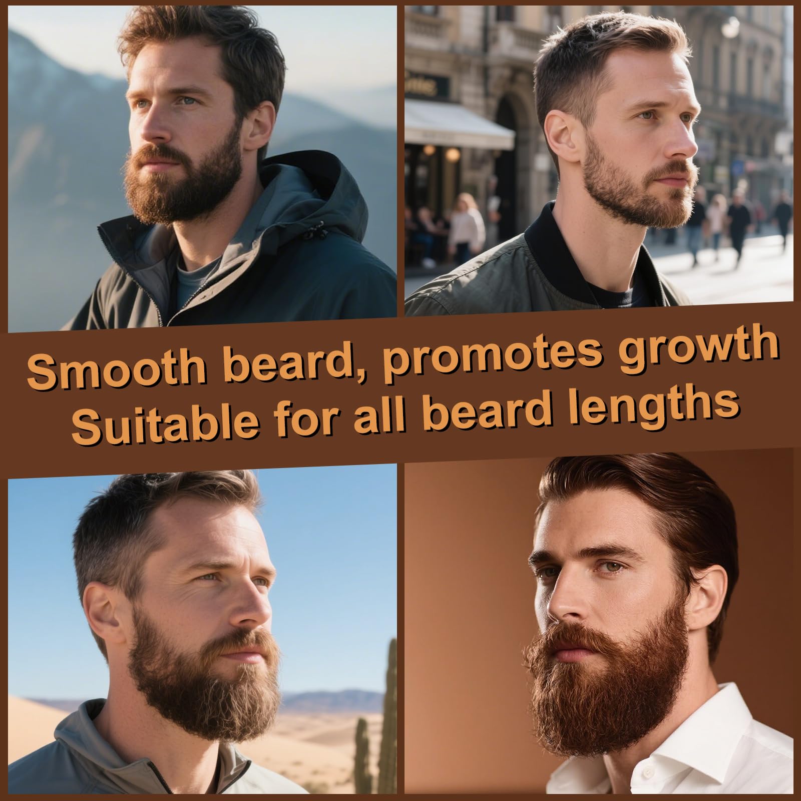 XIKEZAN 5 Pack Beard Oil Set w/Sandalwood, Orange, Vanilla, Cedarwood, Unscented for Beard Care, Moisturizing, Soften,Birthday Gifts for Men Him Dad Husband Christmas Gifts Stocking Stuffers