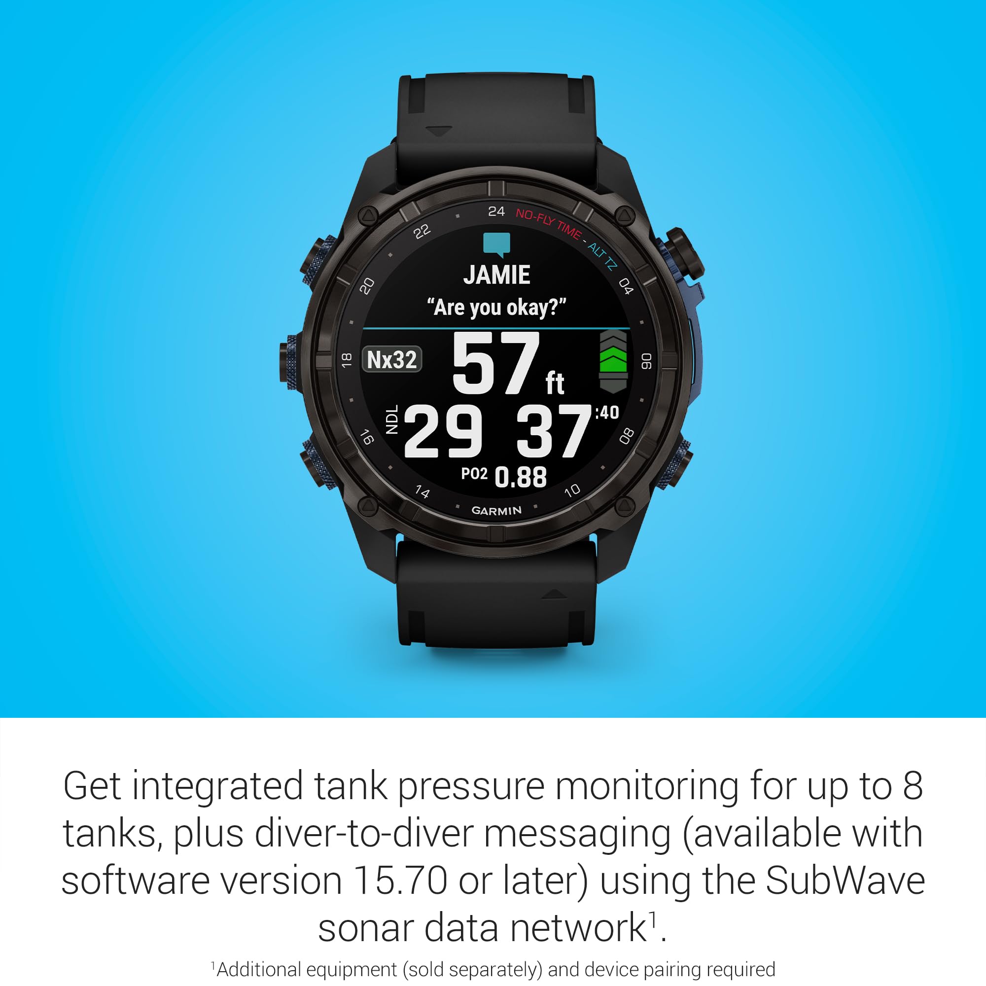 Garmin Descent™ Mk3i,- 51mm Dive Computer and Multisport GPS Smartwatch, Air Integration, Black