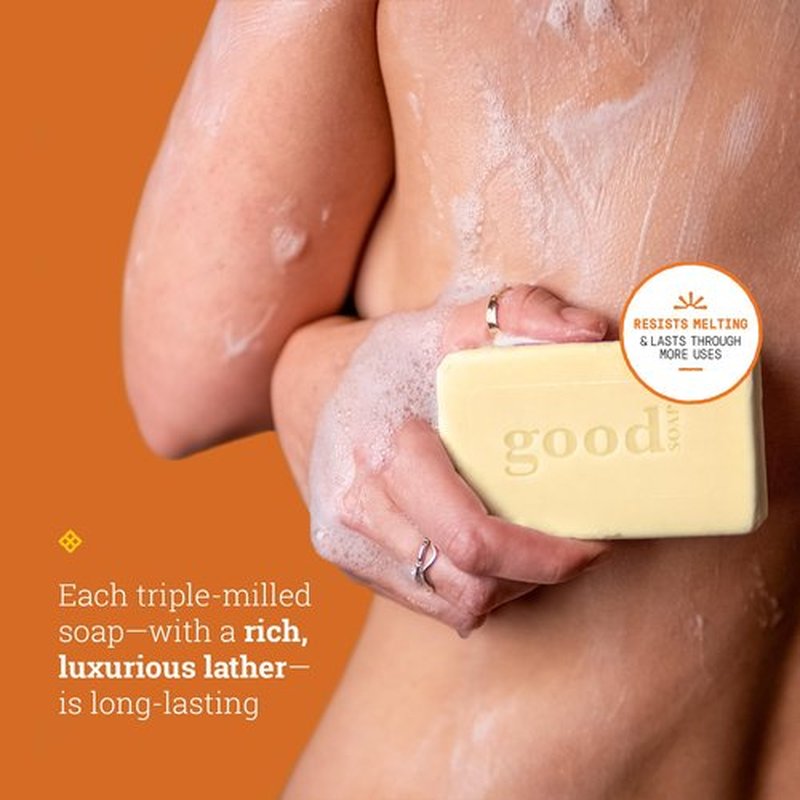 Alaffia Good Soap Lavender (4 Bars) + Trial-Size Herbal Bar – Long-Lasting, Triple-Milled with Fair Trade Shea Butter