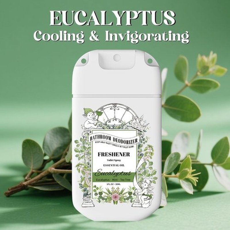 Skiennix Pocket Size Toilet Spray | Eucalyptus Scent Bathroom Odor Eliminator | Travel Essentials 2 Pack