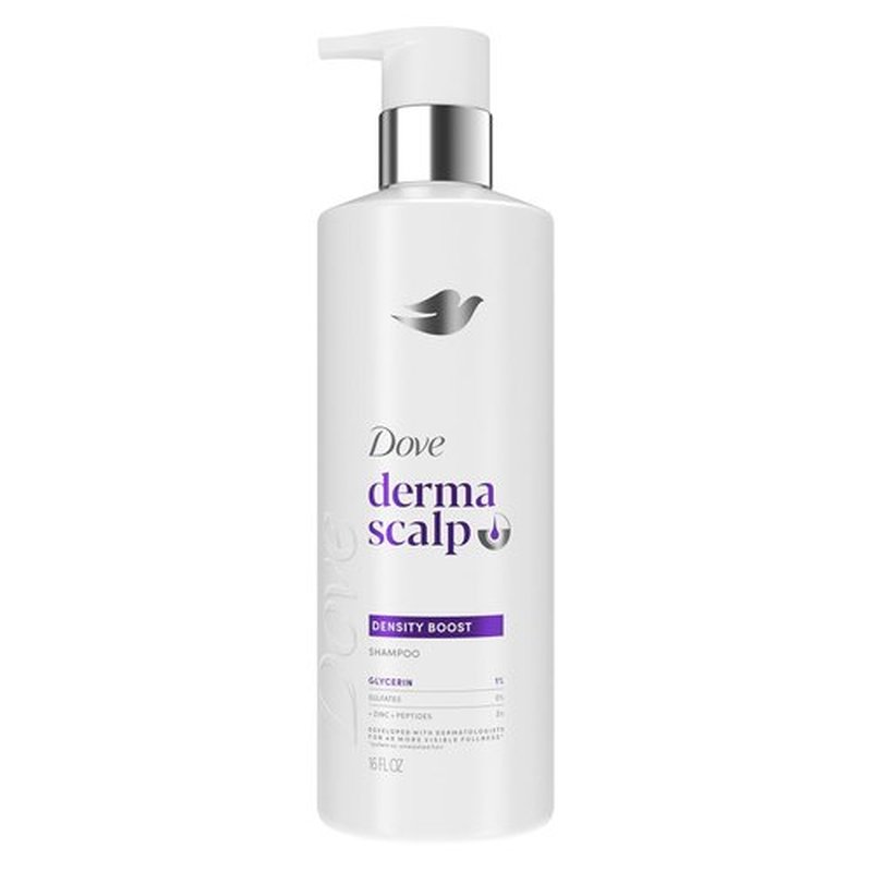 Dove Derma Density Boost Shampoo - Glycerin & Zinc Formula for Hair Loss | 16 oz