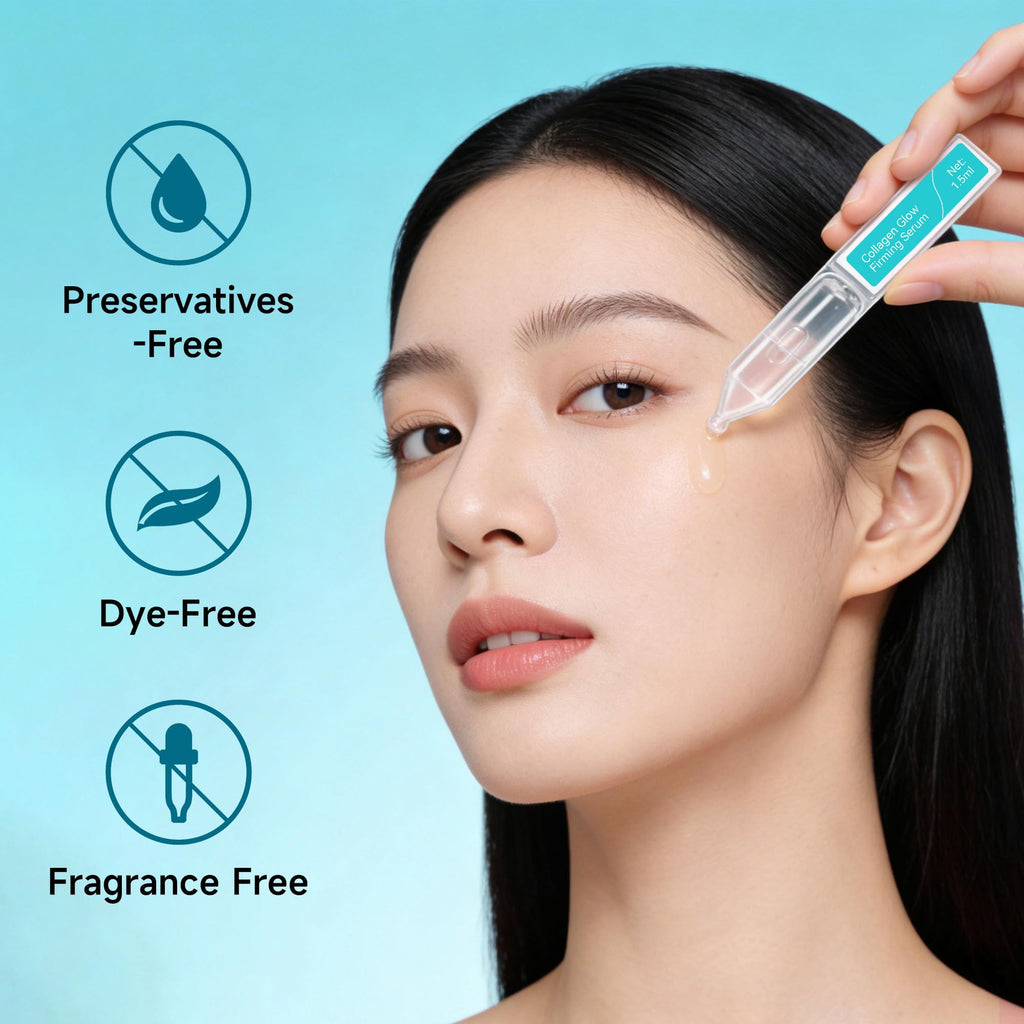 Collagen Glow Firming Face Serum - Fresh Facial Ampoule with Hyaluronic Acid, Adenosine & Centella – Anti-Aging, Firming & Hydrating Skincare for Fine Lines, Wrinkles & Sensitive Skin -30 Vials
