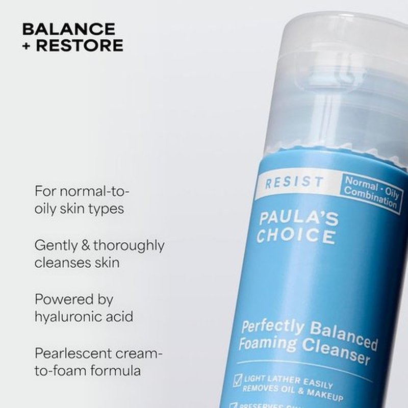 Paula's Choice RESIST Foaming Facial Cleanser - Hydrating Anti-Aging Wash for Oily Skin, Fragrance-Free