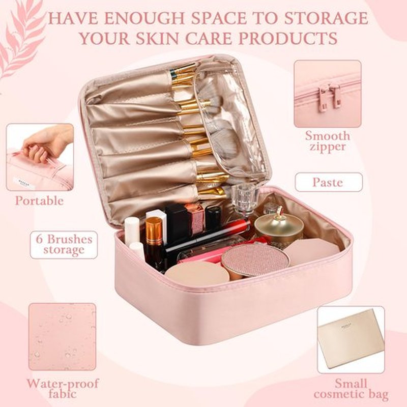 Sawysine 11 Pcs Valentine's Day Pink Gift Box for Women Valentines Pink Birthday Basket Gifts Travel for Valentines Aesthetic Bags Makeup and Skin Care Spa Kit Mom Teacher Girlfriend
