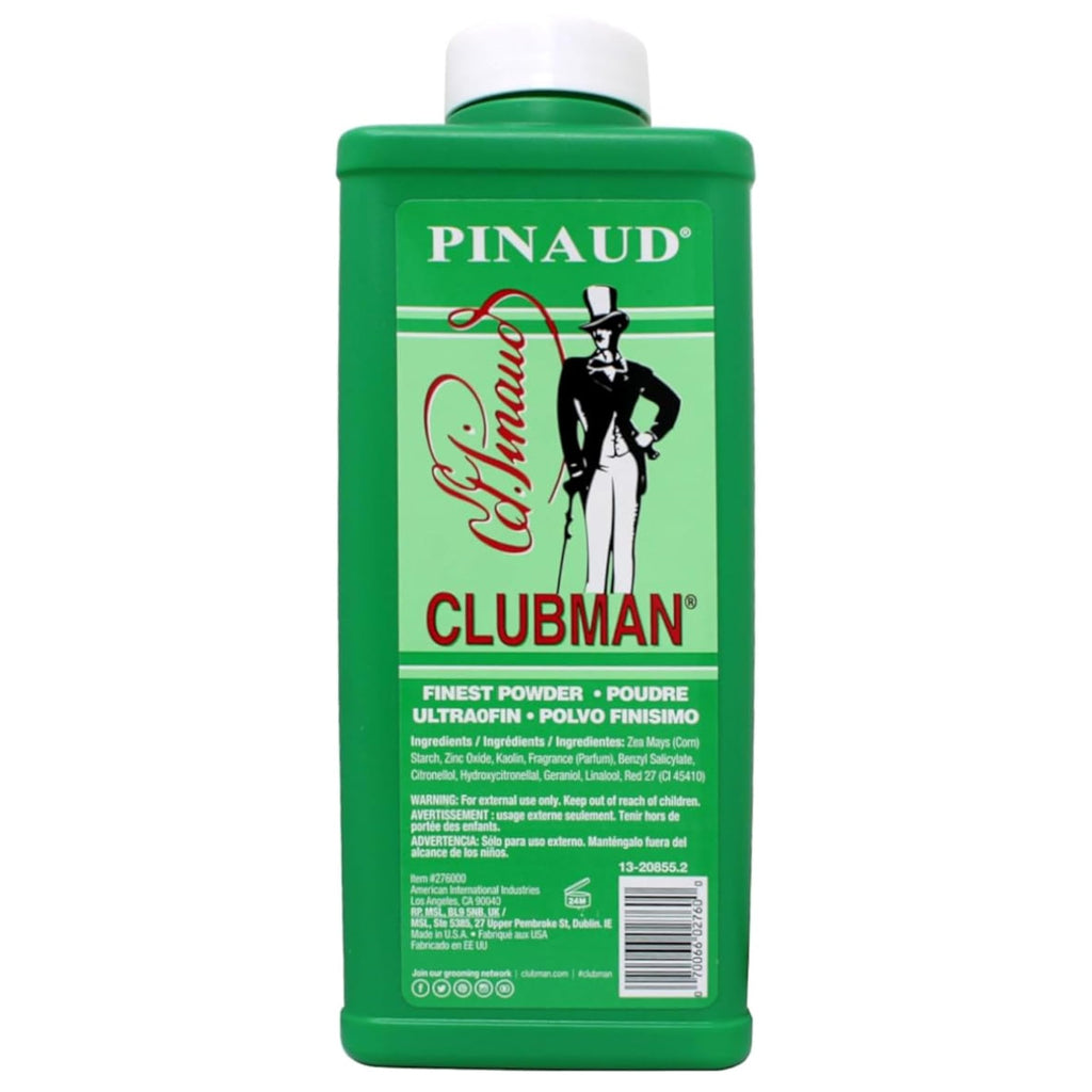 Clubman Pinaud Finest Powder, Classic White Powder for Men, Protection Against Sweat and Body Odor, 9 Oz X 2 Packs