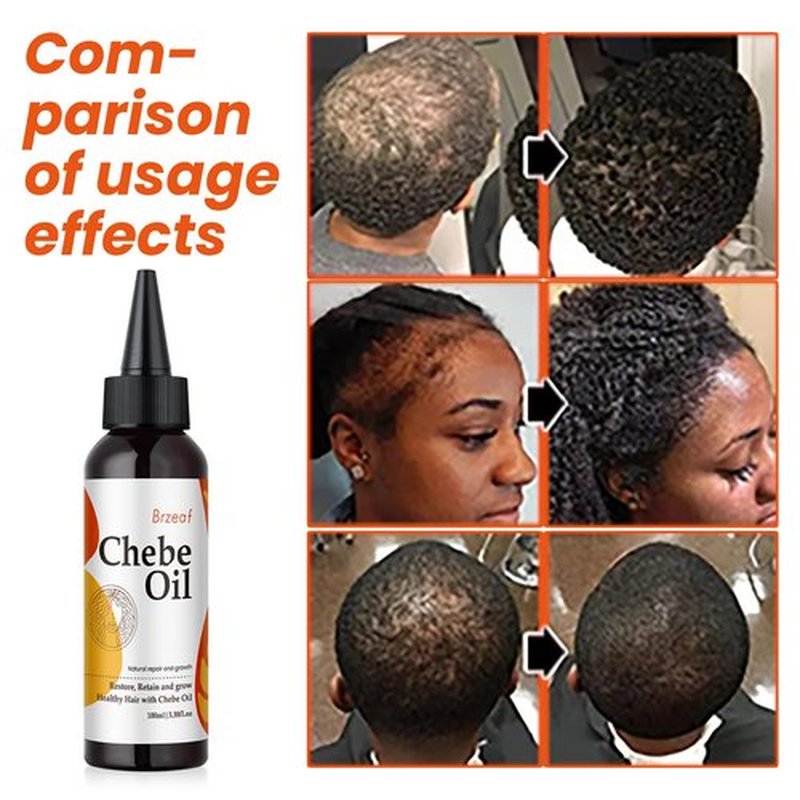 Brzeaf Natural Chebe Oil from Chad - 3.38OZ, Moisturizing African Scalp and Hair Oil for Promoting Growth, Deterring Breakage & Deep Conditioning