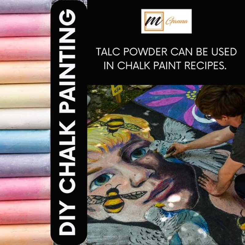 mGanna 100% Natural Talc Powder for Facial Make-up, Cosmetic Formulations, and Other Industrial Application 1 LBS / 454 GMS