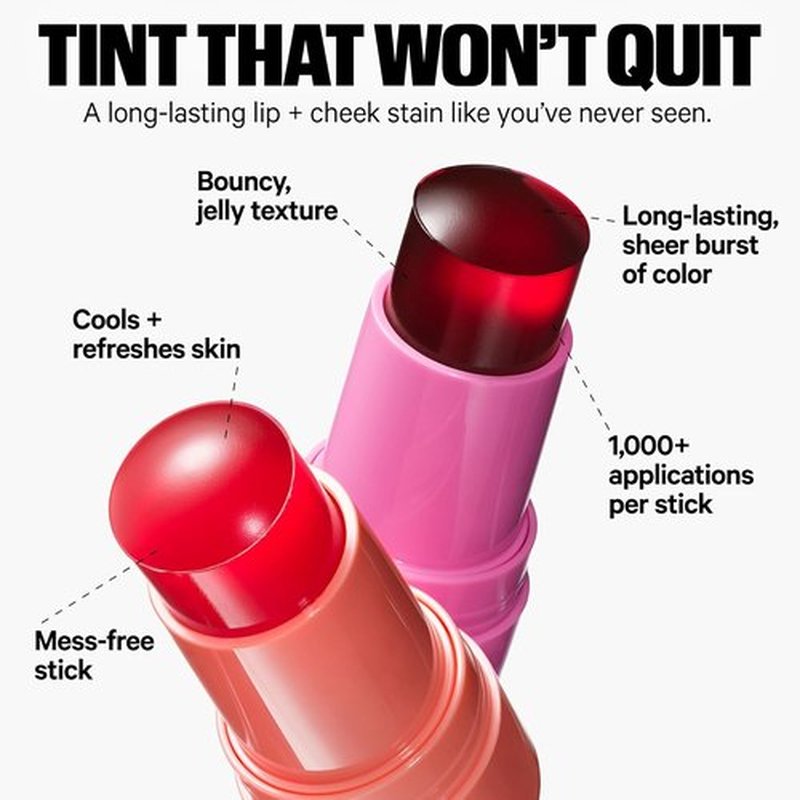 Milk Makeup Cooling Water Jelly Tint & Balm Set - Sheer Red Lip & Cheek Stain + Hydrating Gloss - Full Size 0.17 oz & 0.4 oz